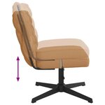 vidaXL Chaise pivotante de bureau beige bouclé comme de la laine tissu