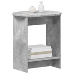 vidaXL Table d'appoint Gris béton 50 x 39 5 x 55 cm Bois d'ingénierie