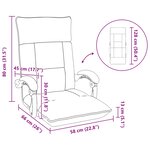 vidaXL Fauteuil de sol ajustable Taupe Tissu