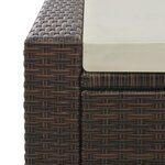 vidaXL Chaise longue double Résine tressée Marron