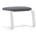 vidaXL Repose-pied Gris foncé 51x41x40 cm Tissu
