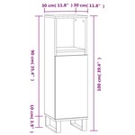 vidaXL Armoire salle de bain sonoma gris 30x30x100 cm