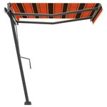 vidaXL Auvent manuel rétractable sur pied 300x250 cm Orange et marron