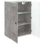 vidaXL Armoire Murale 66 x 34 5 x 90 cm Bois d'ingénierie Gris béton