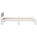vidaXL Cadre de lit avec tête de lit blanche 75x190 cm en bois de pin massif