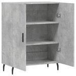 vidaXL Buffet gris béton 69 5x34x90 cm bois d'ingénierie