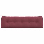 vidaXL Coussin de Dos Bordeaux 160 x 24 x 50 cm tissu