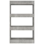 vidaXL Bibliothèque/Séparateur pièce Gris béton 60x30x103 cm Aggloméré