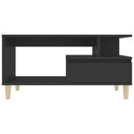 vidaXL Table basse Noir 90x49x45 cm Bois d'ingénierie