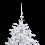 vidaXL Arbre de Noël neigeux avec base de parapluie Blanc 140 cm