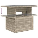 vidaXL Salon de jardin avec coussins 10 Pièces gris clair résine tressée