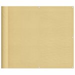 vidaXL Écran de balcon sable 90x400 cm 100  polyester oxford