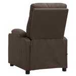 vidaXL Fauteuil électrique de massage Marron Tissu
