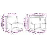 vidaXL Ensemble de canapés d'extérieur 7 Pièces Naturel et Beige