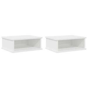 vidaXL Table de chevet 2 Pièces Blanc 40 x 31 x 15 cm Bois d'ingénierie