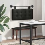 vidaXL Tête de lit suspendue Avec lumière LED Noir Simili cuir