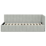 vidaXL Cadre de lit d'angle Gris clair 80 x 200 cm Velours