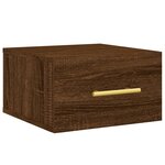 vidaXL Tables de chevet murales 2 Pièces chêne marron 35x35x20 cm