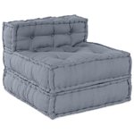 Pouf Modulable vidaXL Gris 70x70x54 en Tissu