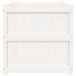 vidaXL Jardinière blanc 70x70x70 cm bois de pin massif
