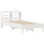 vidaXL Cadre de lit sans matelas blanc 120x190 cm bois de pin massif