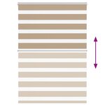 vidaXL Store zèbre marron sable largeur du tissu 100 9cm polyester