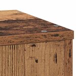 vidaXL Support pour plantes vieux bois 33x33x100 cm bois d'ingénierie