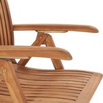 vidaXL Chaises de jardin 2 Pièces avec coussins bordeaux Bois de teck