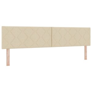 vidaXL Tête de lit avec des lumières à LED Réglable Crème 200 cm tissu