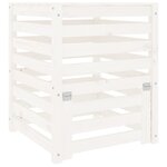 vidaXL Composteur Blanc 63 5x63 5x77 5 cm Bois massif de pin