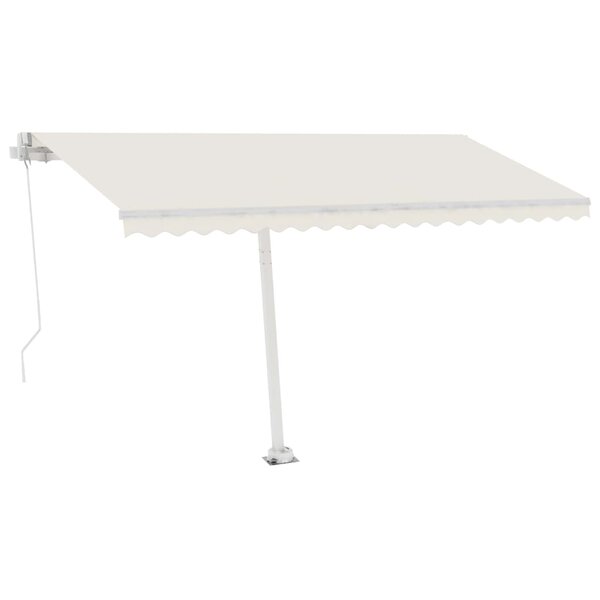 vidaXL Auvent manuel rétractable sur pied 400x300 cm Crème