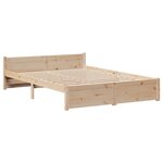 vidaXL Cadre de lit avec tête de lit sans matelas 140x200 cm