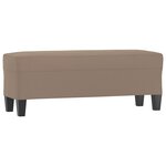 Banc banquette 100 x 35 x 41 cm tissu microfibre taupe 02_0010699