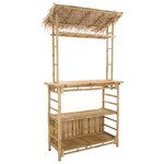 vidaXL Table de bar extérieure Naturel 110 x 50 x 209 cm Bambou
