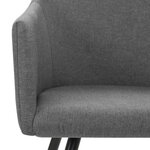 vidaXL Chaises à manger lot de 2 gris clair tissu