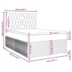 vidaXL Sommier à lattes de lit et matelas Vert foncé 140x190cm Velours