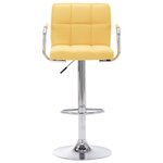 vidaXL Chaise de bar Jaune Tissu