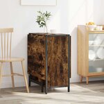 vidaXL Table à dîner 144 x 60 x 75 cm Bois d'ingénierie Chêne fumé