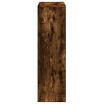 vidaXL Étagère séparatrice de pièce à 3 niveaux chêne fumé 99x29x99 cm