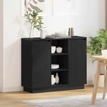 vidaXL Buffet avec porte Chêne noir 90 x 32 x 75 cm Bois d'ingénierie