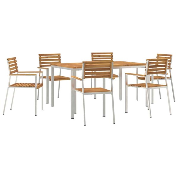 vidaXL Ensemble de salle à manger pour jardin 7 Pièces