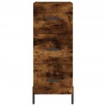 vidaXL Buffet Chêne fumé 34 5x34x90 cm Bois d'ingénierie