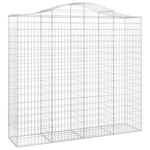 vidaXL Panier de gabions arqué 200x50x180/200 cm Fer galvanisé