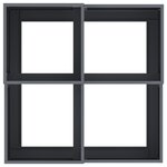 Jardinier vidaXL 100x100x48 cm Acier Anthracite