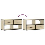 vidaXL Meuble TV chêne sonoma 80x31x39 5 cm bois d'ingénierie et métal