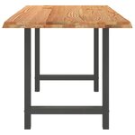 vidaXL Table à manger marron clair bois de chêne massif rectangulaire
