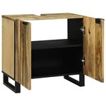 vidaXL Meuble Sous Lavabo avec étagère Marron  Noir 62 x 33 x 58 cm