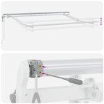 vidaXL Auvent Rétractable Automatique Rouge et Blanc 350x200 cm