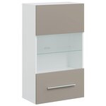 vidaXL Meubles TV avec lumière LED 5 Pièces gris pierre bois d'ingénierie