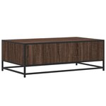 vidaXL Table basse chêne marron 100x57x35cm bois d'ingénierie et métal